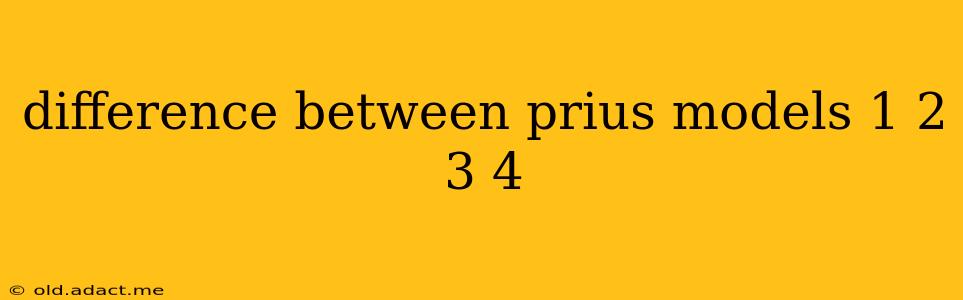 difference between prius models 1 2 3 4