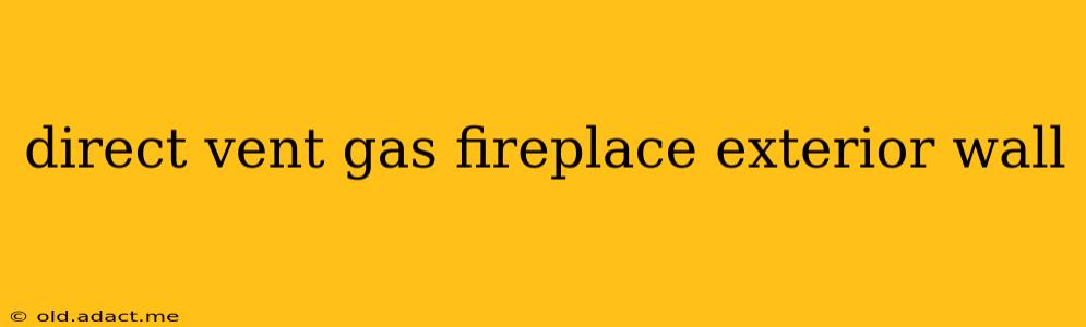 direct vent gas fireplace exterior wall