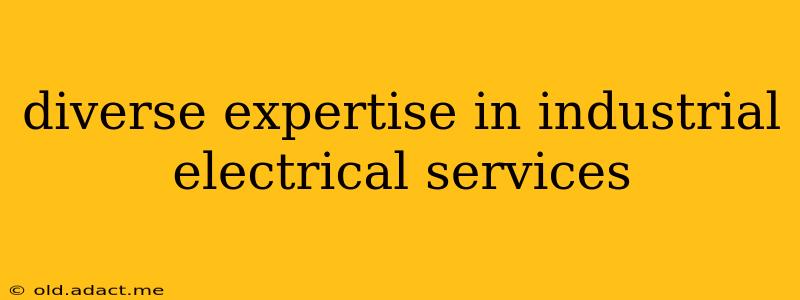 diverse expertise in industrial electrical services