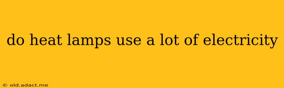 do heat lamps use a lot of electricity
