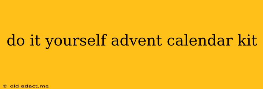 do it yourself advent calendar kit