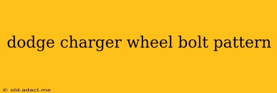 dodge charger wheel bolt pattern