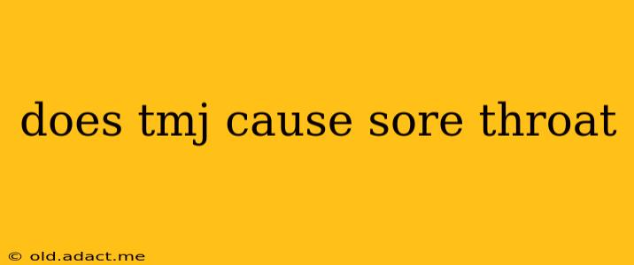 does tmj cause sore throat