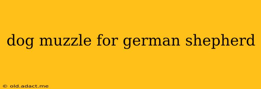 dog muzzle for german shepherd