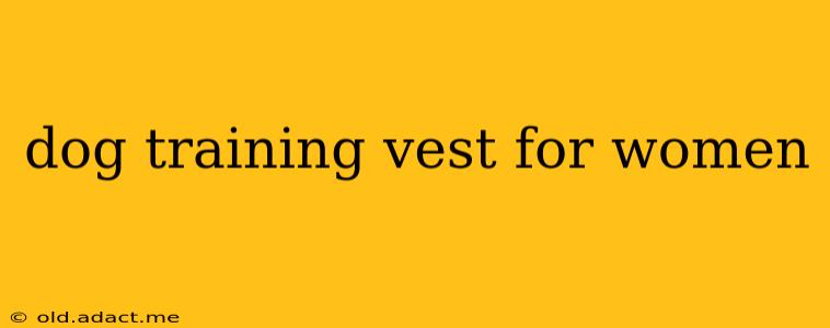 dog training vest for women