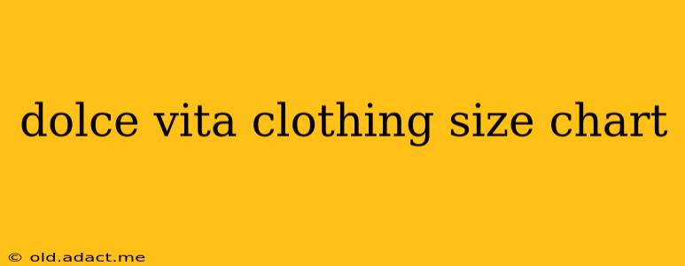 dolce vita clothing size chart