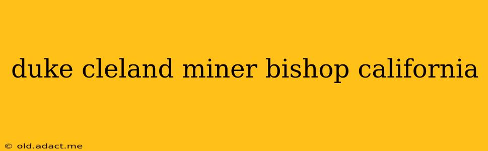 duke cleland miner bishop california