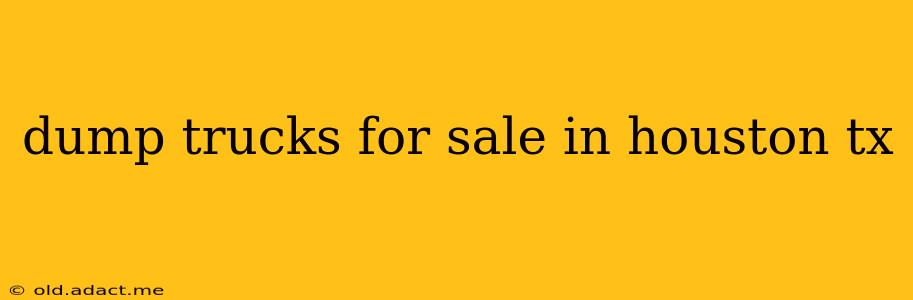 dump trucks for sale in houston tx