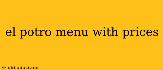 el potro menu with prices