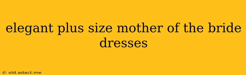 elegant plus size mother of the bride dresses