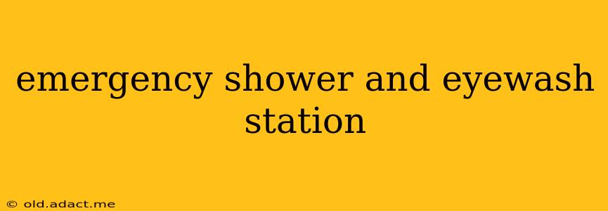 emergency shower and eyewash station