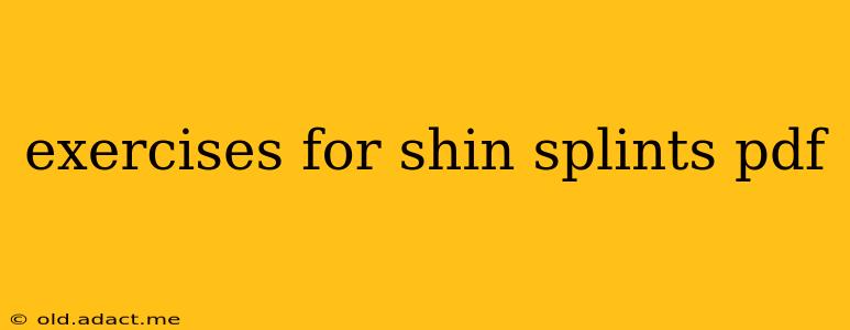 exercises for shin splints pdf