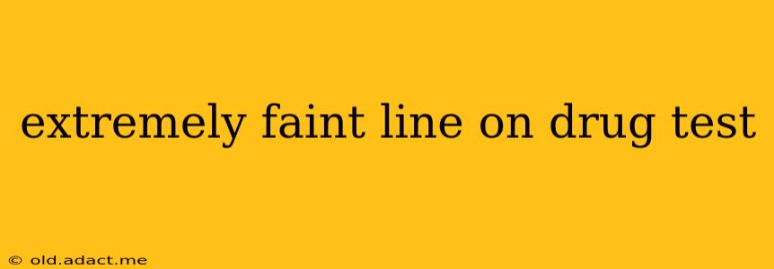 extremely faint line on drug test