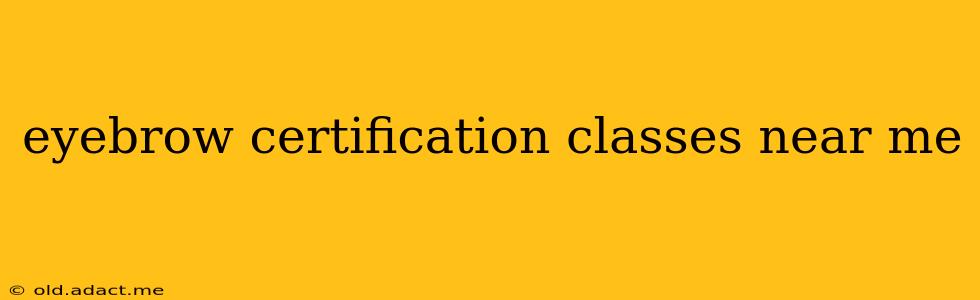 eyebrow certification classes near me