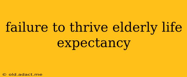 failure to thrive elderly life expectancy