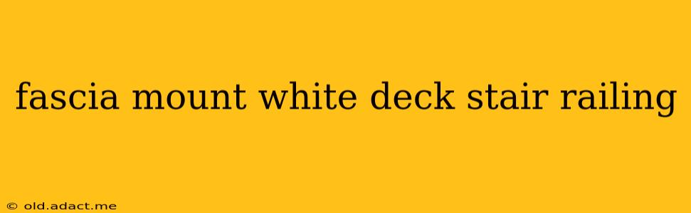 fascia mount white deck stair railing