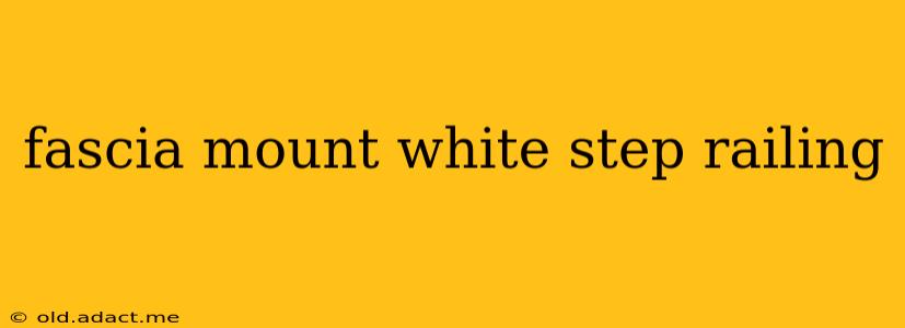 fascia mount white step railing