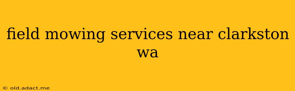 field mowing services near clarkston wa
