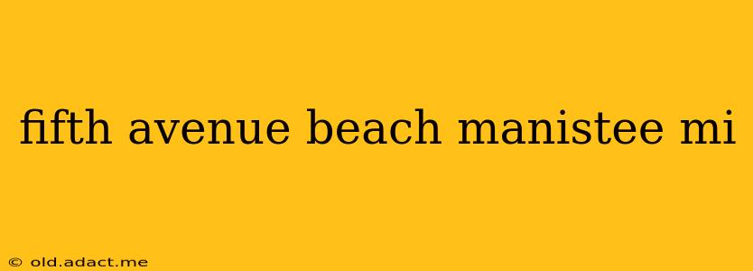 fifth avenue beach manistee mi