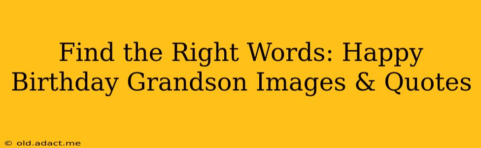 Find the Right Words: Happy Birthday Grandson Images & Quotes