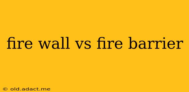 fire wall vs fire barrier
