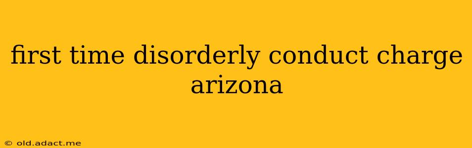 first time disorderly conduct charge arizona