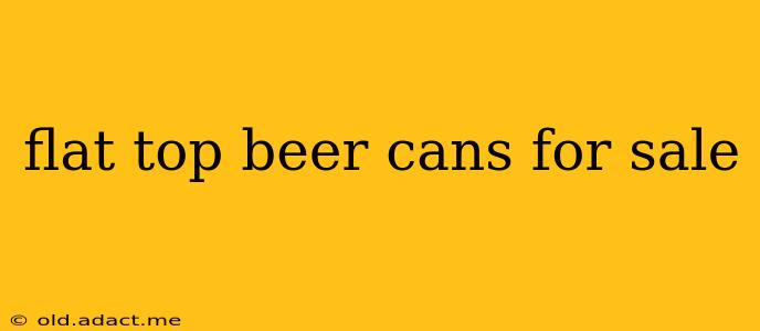 flat top beer cans for sale