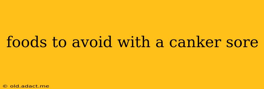 foods to avoid with a canker sore
