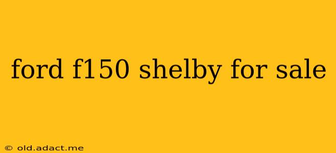 ford f150 shelby for sale