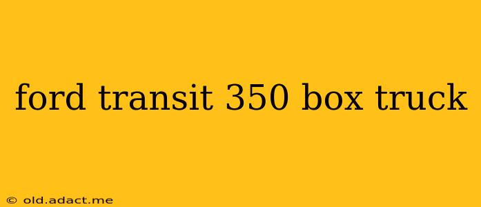 ford transit 350 box truck