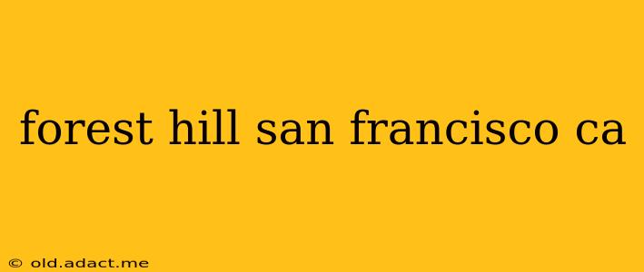 forest hill san francisco ca