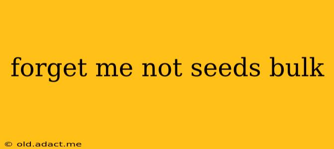 forget me not seeds bulk