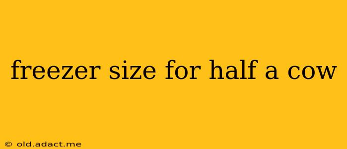 freezer size for half a cow