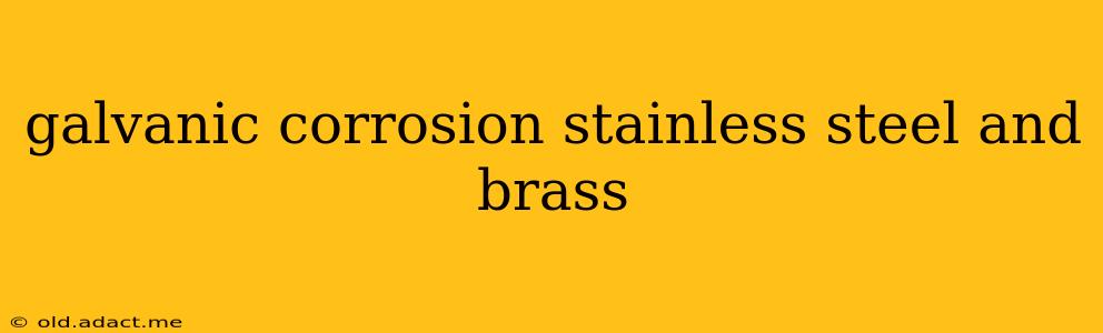 galvanic corrosion stainless steel and brass