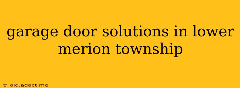 garage door solutions in lower merion township