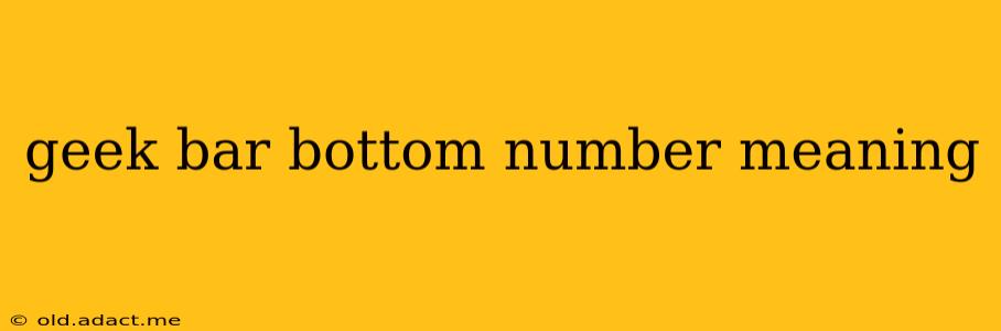 geek bar bottom number meaning