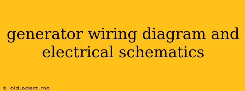 generator wiring diagram and electrical schematics