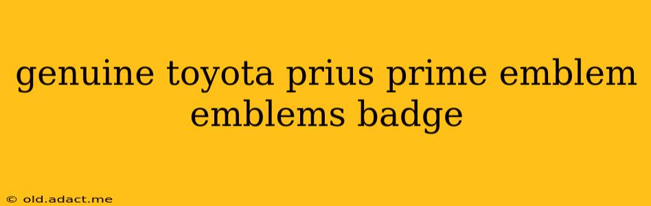 genuine toyota prius prime emblem emblems badge