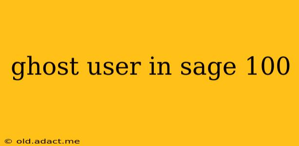ghost user in sage 100