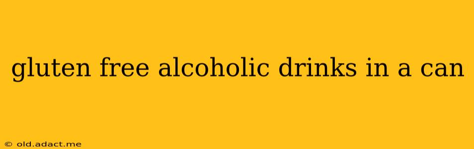 gluten free alcoholic drinks in a can