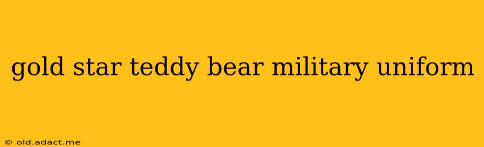 gold star teddy bear military uniform
