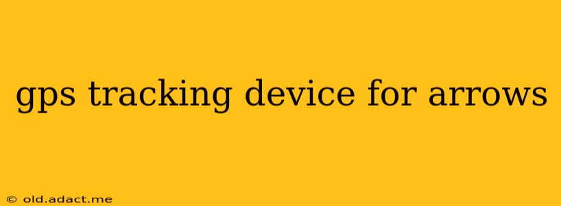 gps tracking device for arrows