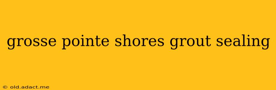 grosse pointe shores grout sealing