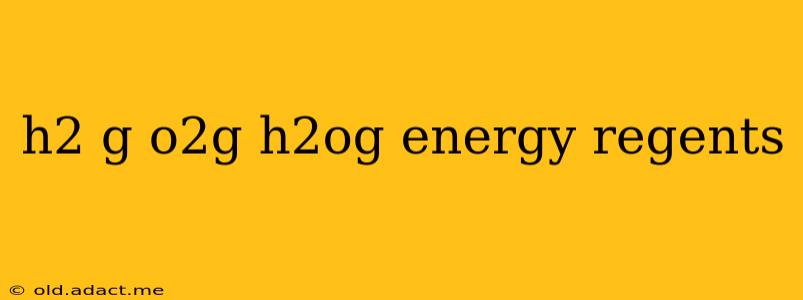 h2 g o2g h2og energy regents