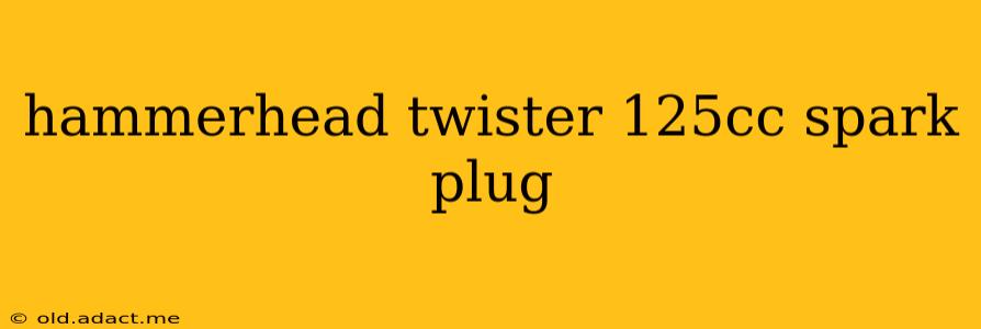 hammerhead twister 125cc spark plug