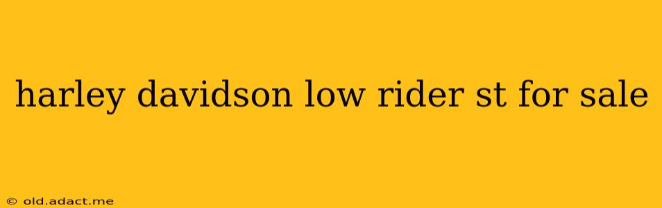 harley davidson low rider st for sale