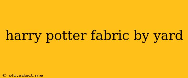 harry potter fabric by yard