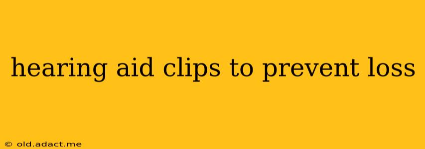 hearing aid clips to prevent loss