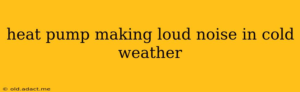 heat pump making loud noise in cold weather