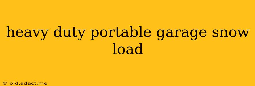 heavy duty portable garage snow load